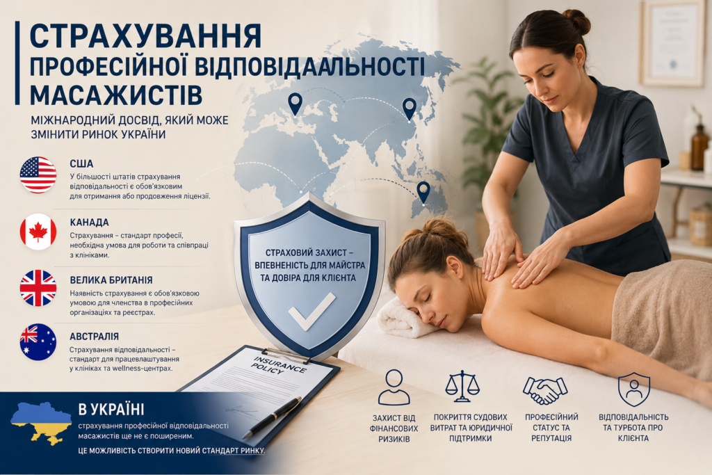страхування відповідальності масажиста